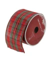 Northlight Red And Green Stripe Wired Christmas Craft Ribbon 2.5" X 10 Yards In Green