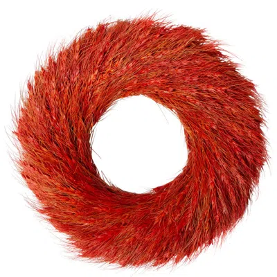 Northlight Red And Orange Ears Of Wheat Fall Harvest Wreath