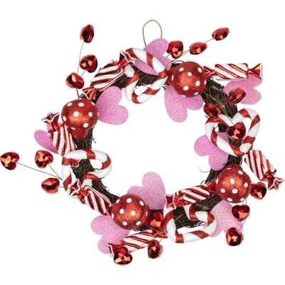 NORTHLIGHT NORTHLIGHT CANDIES AND HEARTS VALENTINE'S DAY WREATH