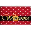 Northlight Red And White Santa Suit With Buckle "welcome" Coir Christmas Outdoor Doormat 18" X 30" In Red