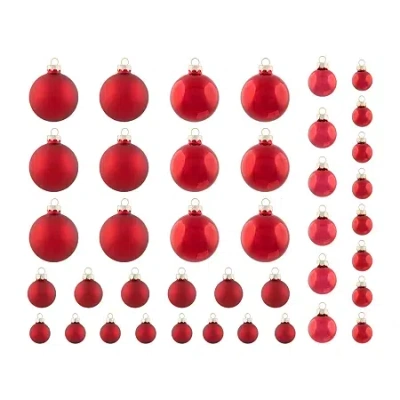 Northlight Red Glass Ball 40-pc. Christmas Ornament