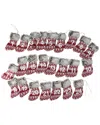 Northlight 94" Red White And Brown Countdown Christmas Stocking Garland