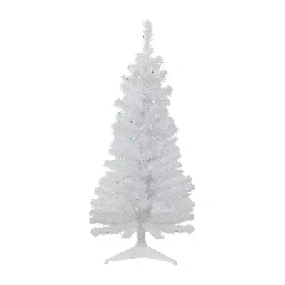 Northlight Rockport White Artificial Green Lights 4 Foot Pre-lit Pine Christmas Tree
