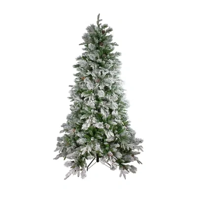 Northlight Rosemary Emerald Angel Artificial Unlit 6 1/2 Foot Flocked Pine Christmas Tree In Green