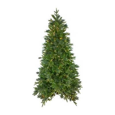 Northlight Rosemary Emerald Angel Artificial Warm White Led Lights 6 1/2 Foot Pre-lit Pine Christmas Tree In Green