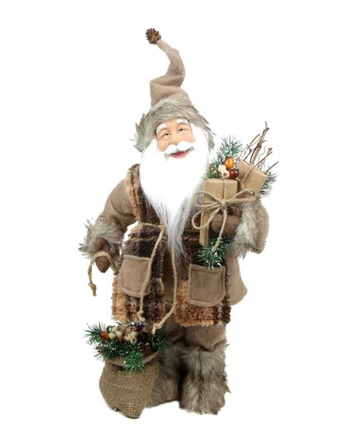 Northlight Rustic Lodge Standing Santa Christmas Figure
