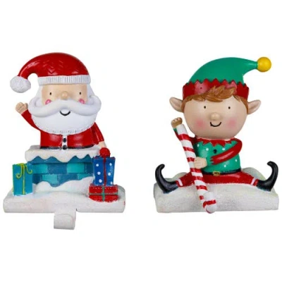 Northlight Santa And Elf Christmas Stocking Holders In Multi