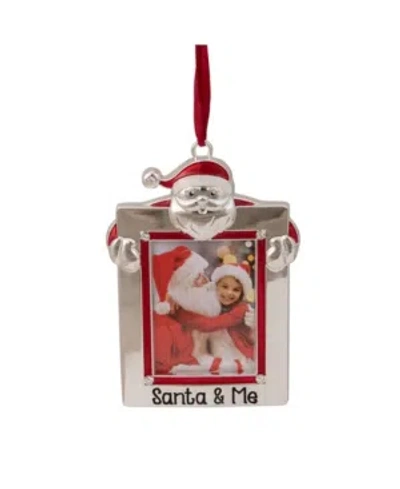 Northlight "santa And Me" Photo Frame Christmas Ornament With Crystals In Silver