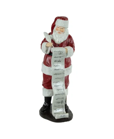 Northlight Santa With Naughty Or Nice List Christmas Decoration, 14.5" In Red