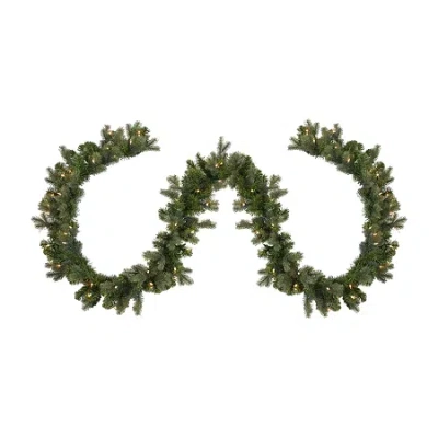 Northlight Savannah Spruce Artificial Clear Lights Pre-lit Christmas Indoor Garland In Green