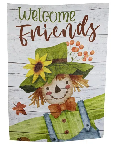 Northlight Scarecrow Welcome Friends Fall Harvest Outdoor Flag In Green