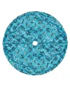 Northlight Sequin Snowflake Pattern Mini Christmas Tree Skirt, 20" In Blue