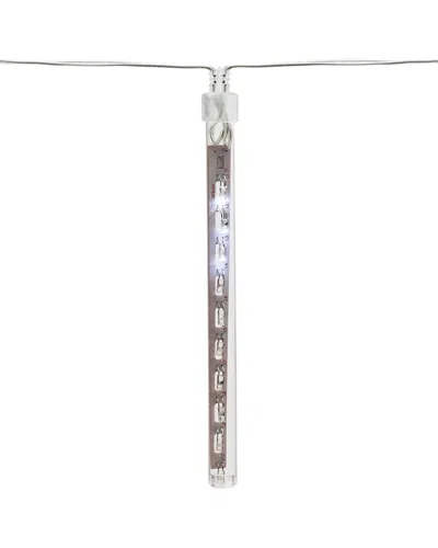 Northlight Set Of 10 Dripping Transparent Icicle Snowfall Christmas Light  Tubes 6.5in
