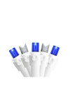 Northlight Set Of 100 Blue And Pure White Led Wide Angle Icicle Christmas Lights - White Wire In White