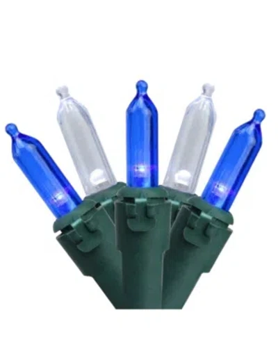 Northlight Set Of 100 Blue Pure White Led Mini Christmas Lights 4" Spacing