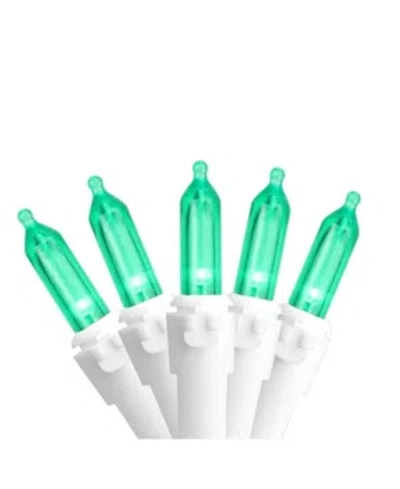 Northlight Set Of 100 Green Led Mini Christmas Lights - 33 Ft White Wire