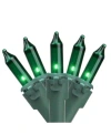 Northlight Set Of 100 Green Mini Christmas Lights 2.5" Spacing In Green