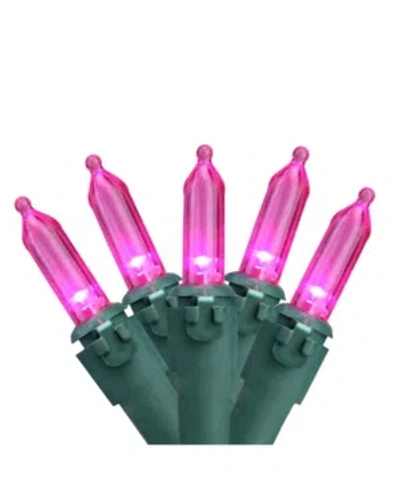 Northlight Set Of 100 Pink Led Mini Christmas Lights 4" Spacing