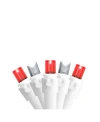 Northlight Set Of 100 Red And Pure White Led Wide Angle Icicle Christmas Lights - White Wire In Multi