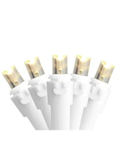 Northlight Set Of 100 Warm White Led Wide Angle Christmas Lights - White Wire In Clear