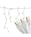 Northlight Set Of 100 Warm White Led Wide Angle Icicle Christmas Lights - White Wire In Multi