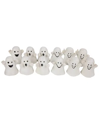 Northlight Set Of 12 Mini Ghost Decorations In White