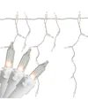 Northlight Set Of 150 Clear Mini Icicle Christmas Lights 3" Spacing In Clear
