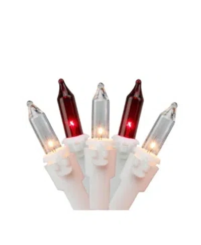 Northlight Set Of 150 Red Clear Mini Icicle Christmas Lights 3" Spacing
