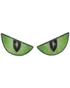Northlight Set Of 2 Lighted Green & Black Eyes Halloween Window Silhouette In Green