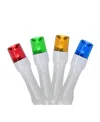Northlight Set Of 20 Battery Operated Multi-color Led Wide Angle Christmas Lights - White Wire In Multi