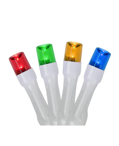 Northlight Set Of 20 Battery Operated Multi-color Led Wide Angle Christmas Lights - White Wire