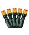 Northlight Set Of 20 Battery Operated Orange Led Wide Angle Christmas Lights - Green Wire In Orange