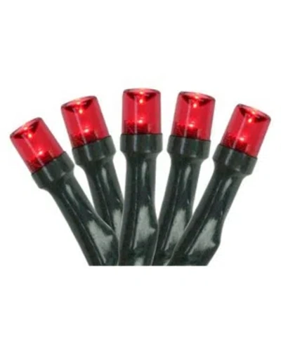 Northlight Set Of 20 Battery Operated Red Led Wide Angle Christmas Lights - Green Wire