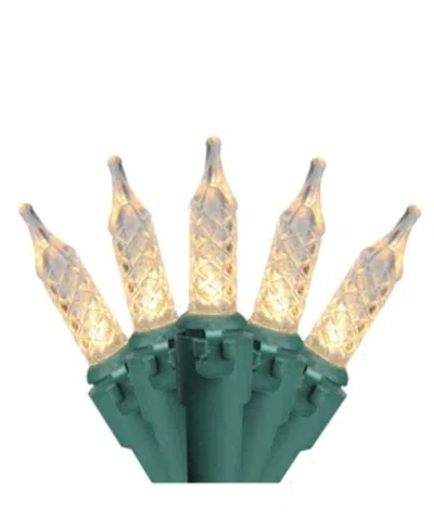 Northlight Set Of 200 Warm White Led M5 Christmas Lights On Spool - Green Wire In Clear