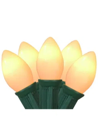 Northlight Set Of 25 Opaque Clear White C7 Patio Wedding Christmas Lights - Green Wire