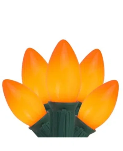 Northlight Set Of 25 Opaque Orange C9 Christmas Lights - Green Wire