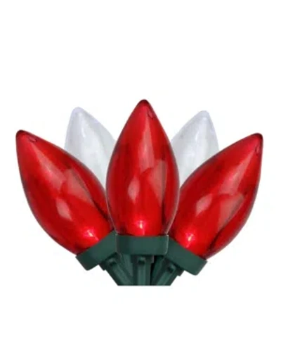 Northlight Set Of 25 Red And Pure White Led C9 Christmas Lights - Green Wire