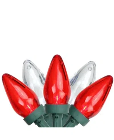 Northlight Set Of 25 Red And White Led C7 Christmas Lights - Green Wire