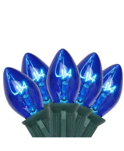 Northlight Set Of 25 Transparent Blue C7 Christmas Lights 12" Spacing