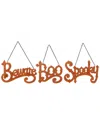 Northlight Set Of 3 Boo Spooky & Beware Hanging Halloween Decorations In Orange