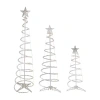 Northlight Set Of 3 Clear Lighted Spiral Christmas Trees - 3' 4' And 6' In White