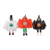 Northlight Set Of 3 Ghost Pumpkin And Bat Standing Halloween Kid Figures 36in In Black