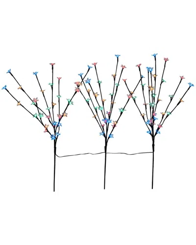 Northlight Set Of 3 Pre-lit Cherry Blossom Artificial Tree Branches