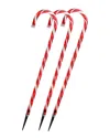 Northlight Set Of 3 Red And White Lighted Candy Cane Christmas Outdoor Decor 28in