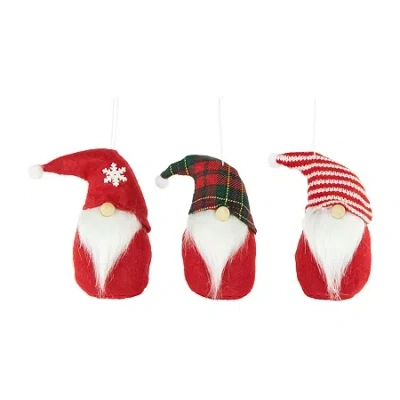 Northlight Set Of 3 S Plush Christmas 4.5in 3-pc. Christmas Gnome In Multi