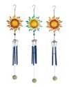 Northlight Set Of 3 Shining Suns Outdoor Garden Windchimes
