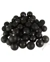 Northlight Set Of 32 Jet Black Shatterproof 4-finish Christmas Ball Ornaments