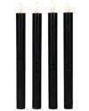 Northlight Set Of 4 Led Flickering Flameless Halloween Candles In Black