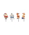 Northlight Set Of 4 Lighted Rudolph And Friends Christmas Pathway Markers In Blue