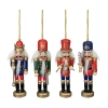 Northlight Set Of 4 Red And Green Christmas Nutcracker Ornaments - 5" In Multi